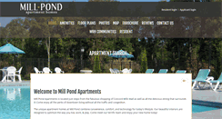 Desktop Screenshot of millpond-apartments.com