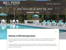 Tablet Screenshot of millpond-apartments.com